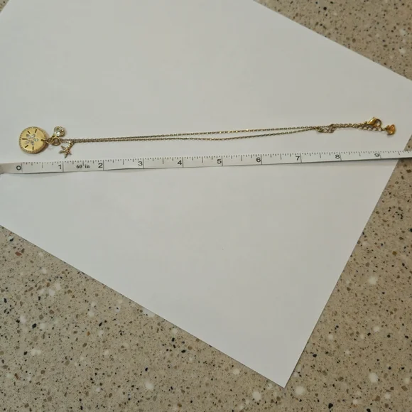 NEW Swarovski Gold Sand Dollar Pendant Necklace Crystals Summer Vacation Resort - Picture 6 of 7